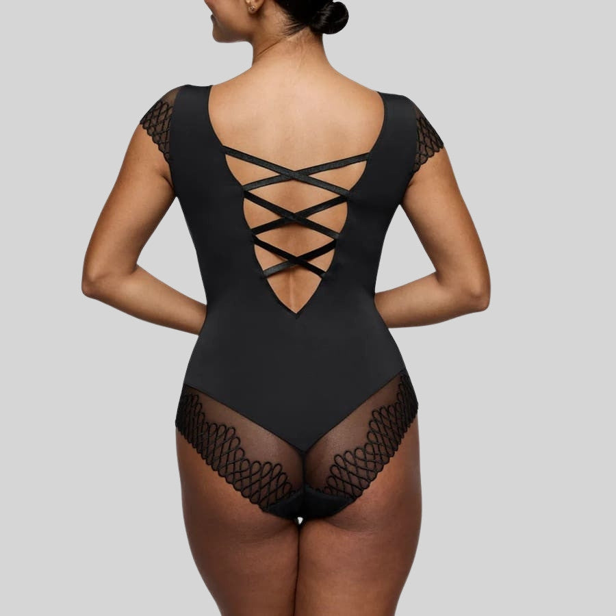 Body lencero bordado super escotado, jokko de primadonna.