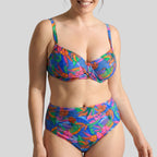 Conjunto bikini reductor copa c y d, palms de ysabel mora.