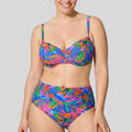 Conjunto bikini reductor copa c y d, palms de ysabel mora.