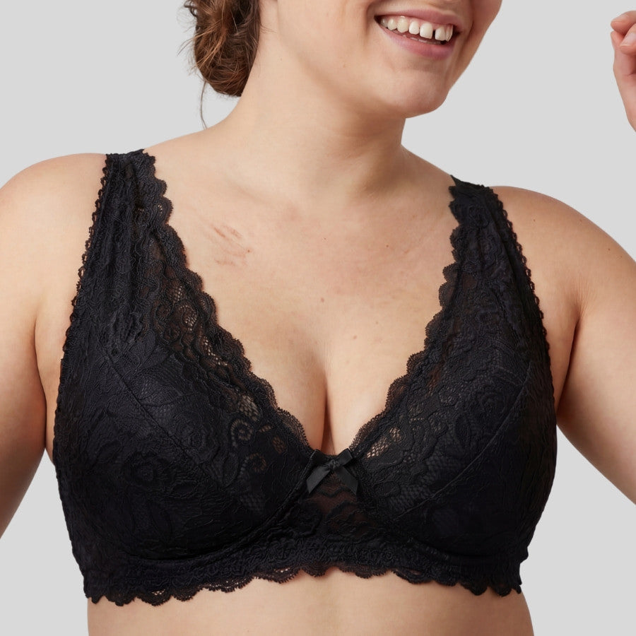 bralette encaje tallas grandes, modelo rouse, singular.
