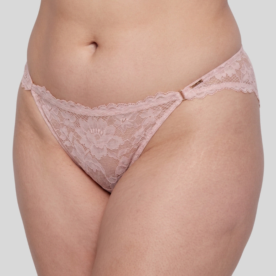 Dorina Emory floral lace midi briefs.