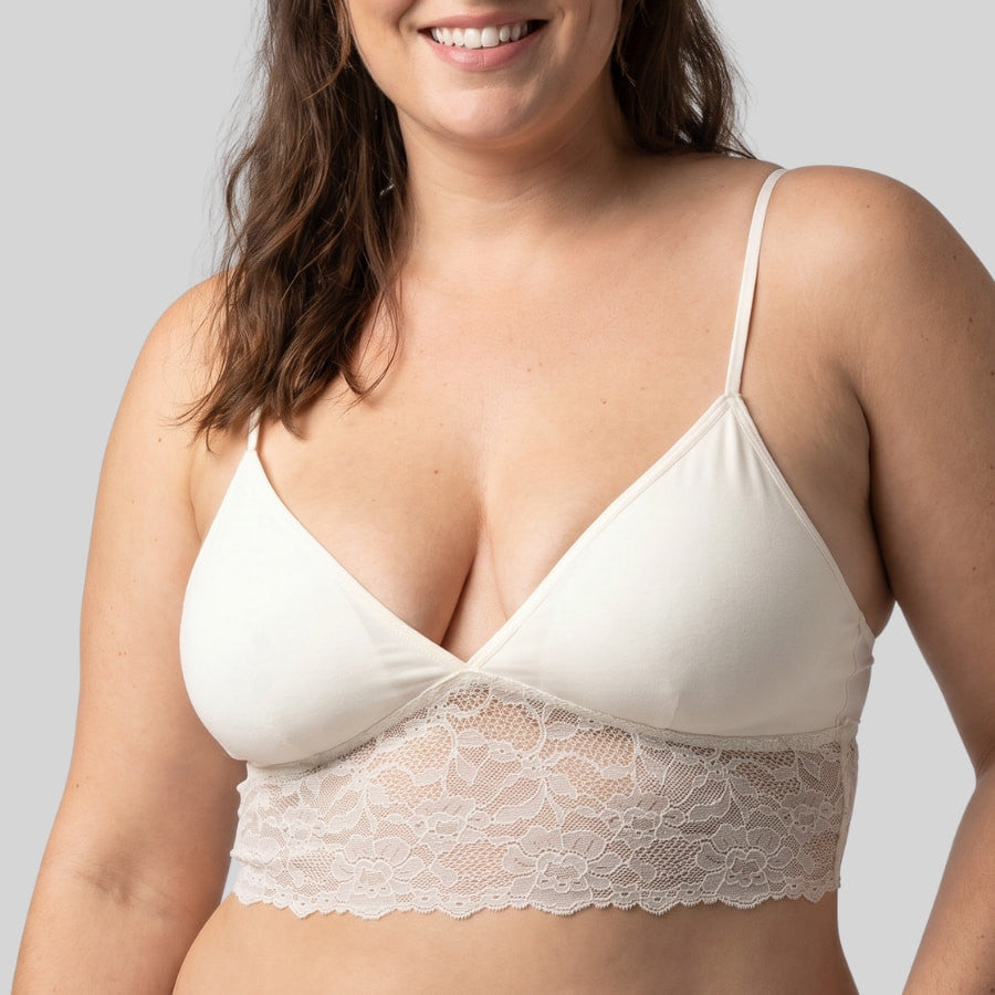 packx2 Crystal lace non-wired and padded bralette by Dorina.