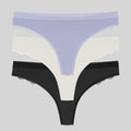 3-pack lace thong briefs, crystal by Dorina.
