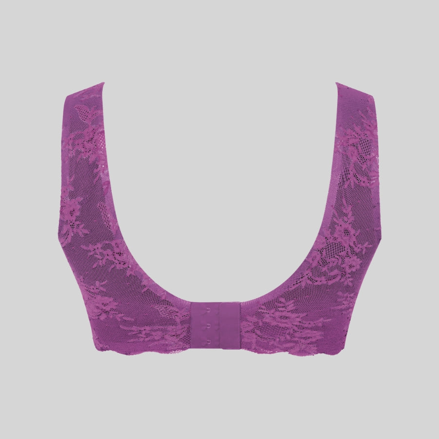 Bralette de Encaje con Relleno Extraíble de Rosa Faia