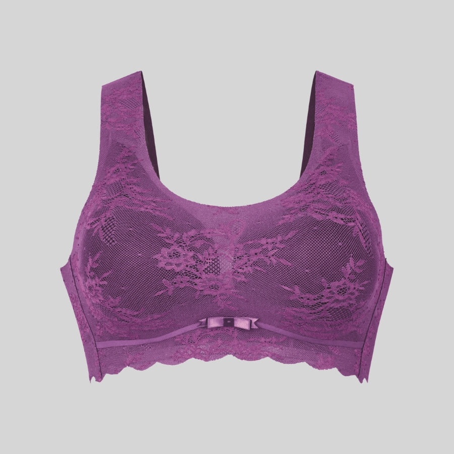 Bralette de Encaje con Relleno Extraíble de Rosa Faia