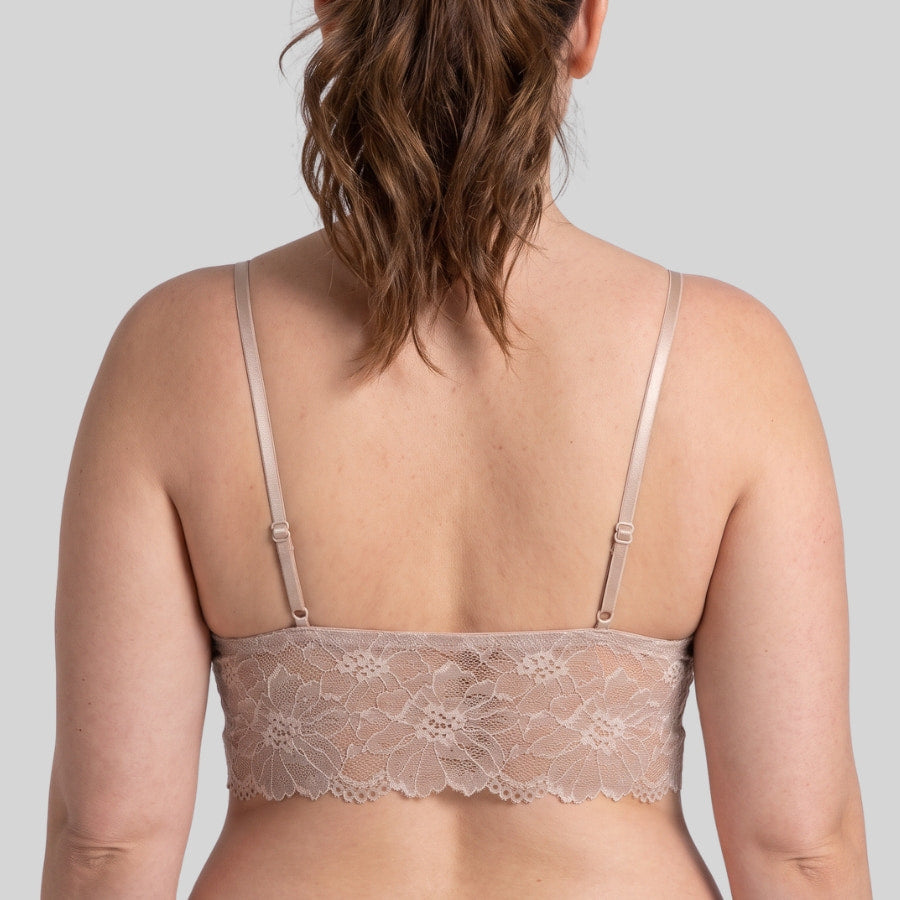 bralette encaje sin aros con relleno fino, leah de dorina.