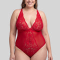 Body lencero super escotado de encaje, jemma de dorina.