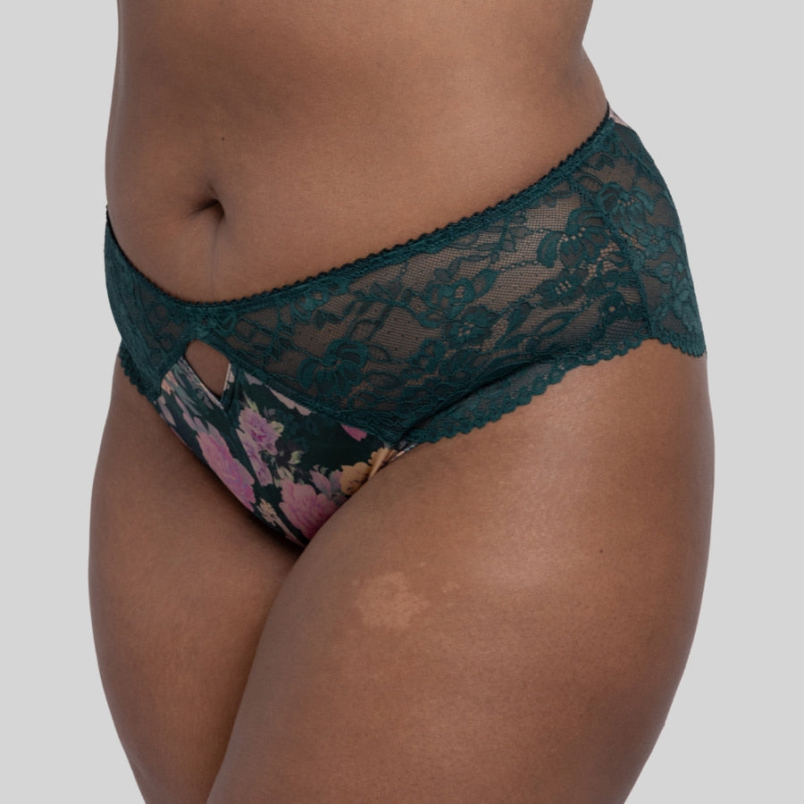 Braguitas corte midi encaje floral, anahi-floral de dorina.