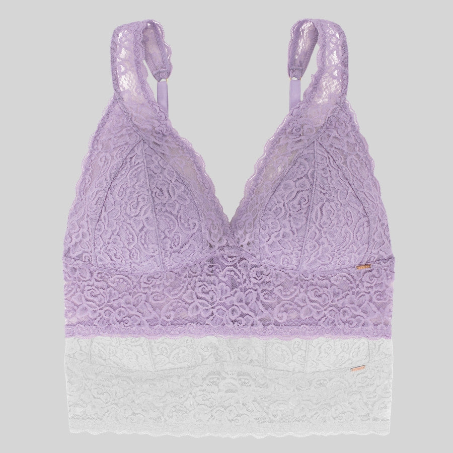 packx2 bralettes de encaje y sin aros, lana de dorina.