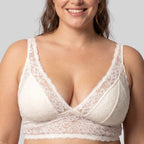 packx2 bralettes de encaje y sin aros, lana de dorina.