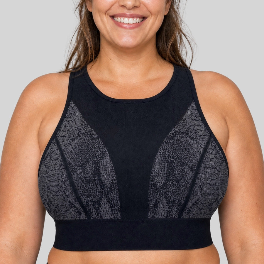 top deportivo sin aros y relleno, navajo de dorina.