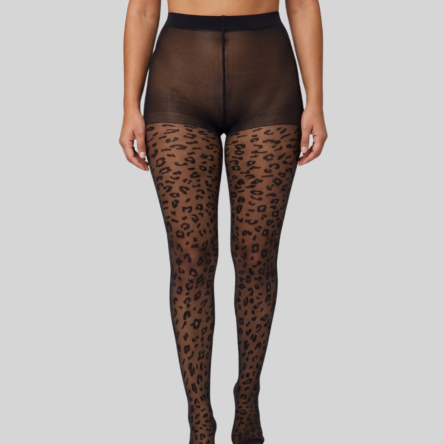 Panty fantasía animal print, 20 den, ysabel mora.