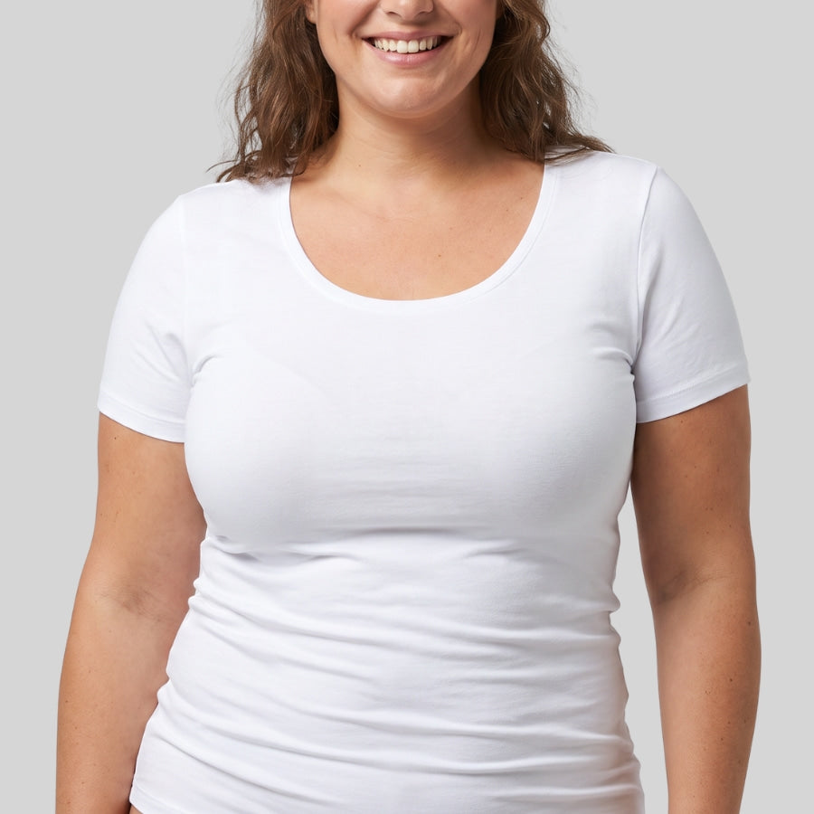 camiseta interior de manga corta en algodón de ysabel mora.