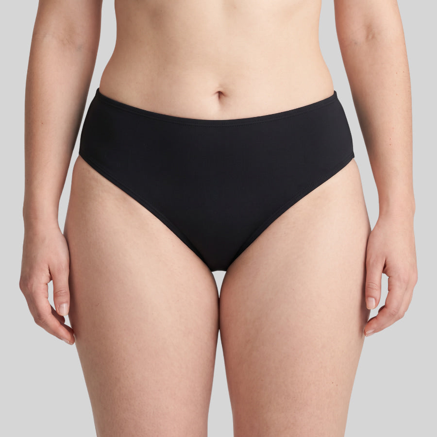 braga bikini de talle alto básica negra de rosa faia.