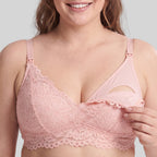 bralette lactancia encaje, sin aros, relleno fino extraíble, promise.