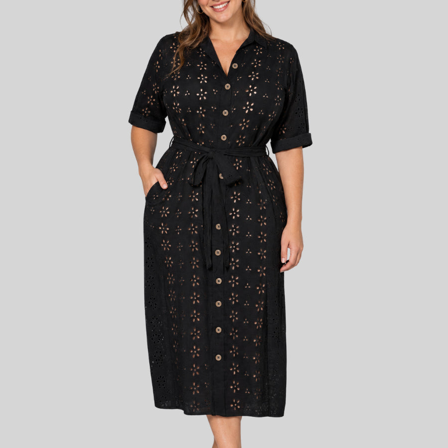 Vestido camisero corte midi, promise.