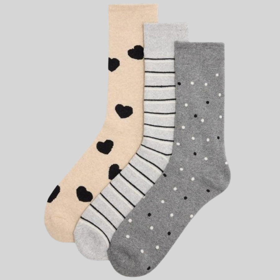 Packx3 Calcetines térmicos estampados de ysabel mora.