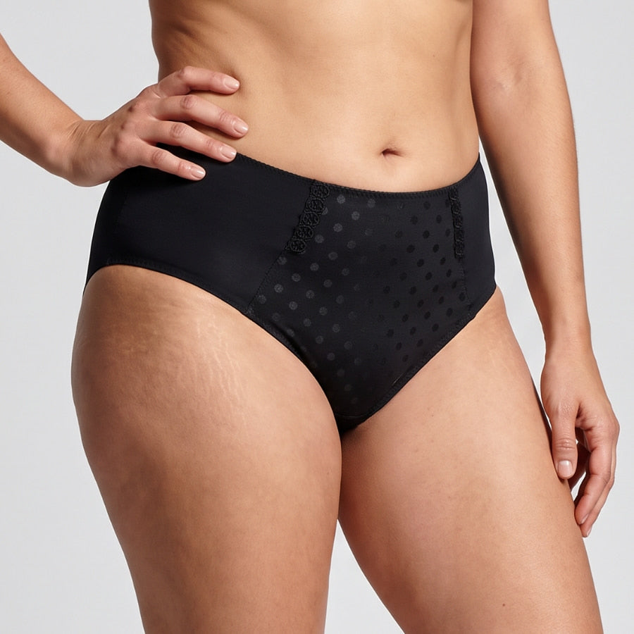 braguita de talle alto, estampado lunares, airita de anita.