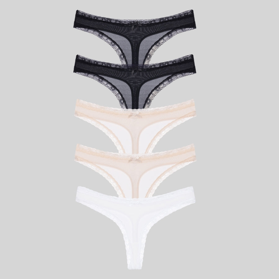 packx5 braguitas corte tanga, essential microfibra de dorina.