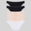packx5 braguitas corte midi, essential cotton de dorina.