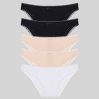 packx5 braguitas corte midi, essential cotton de dorina.