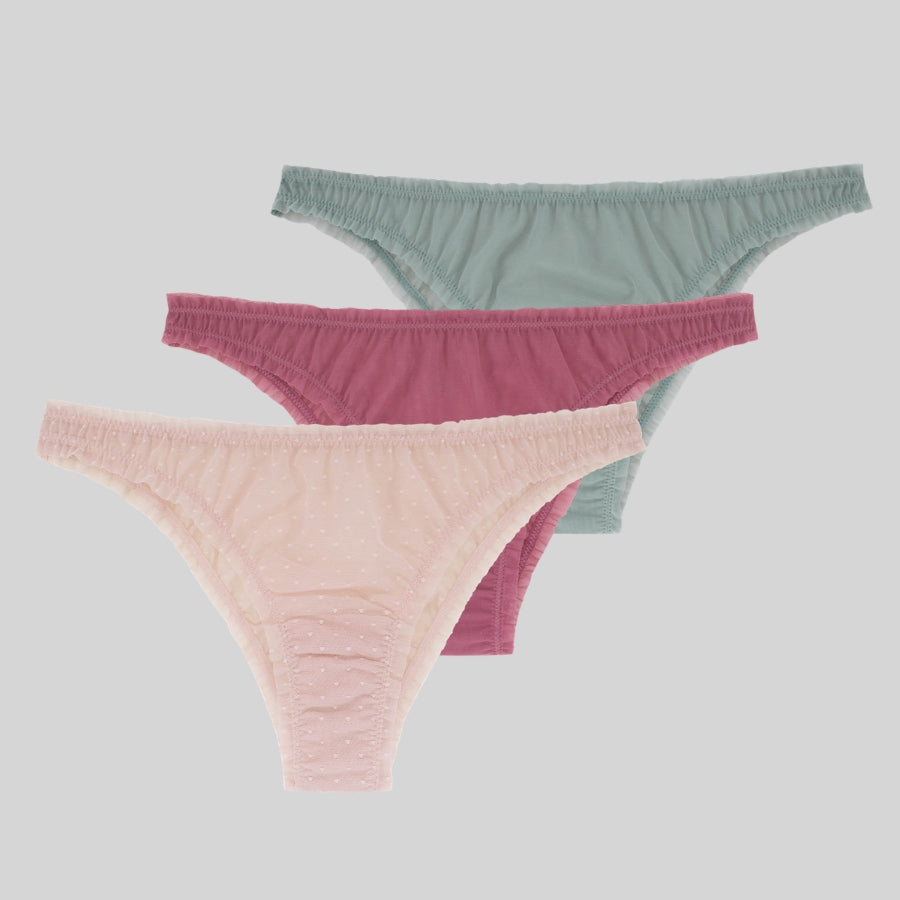 packx3 braguitas corte brasileña plumeti, hazel de dorina.