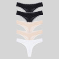 packx5 braguitas corte tanga, essential cotton de dorina.