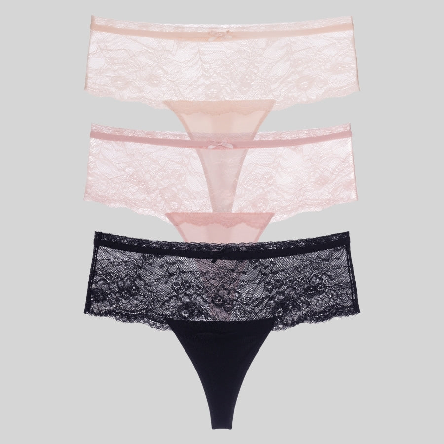 packx3 braguitas corte tanga, nina de dorina.