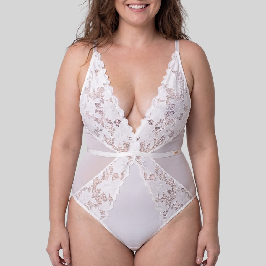 body super escotado encaje, sin aros, lilias, dorina.