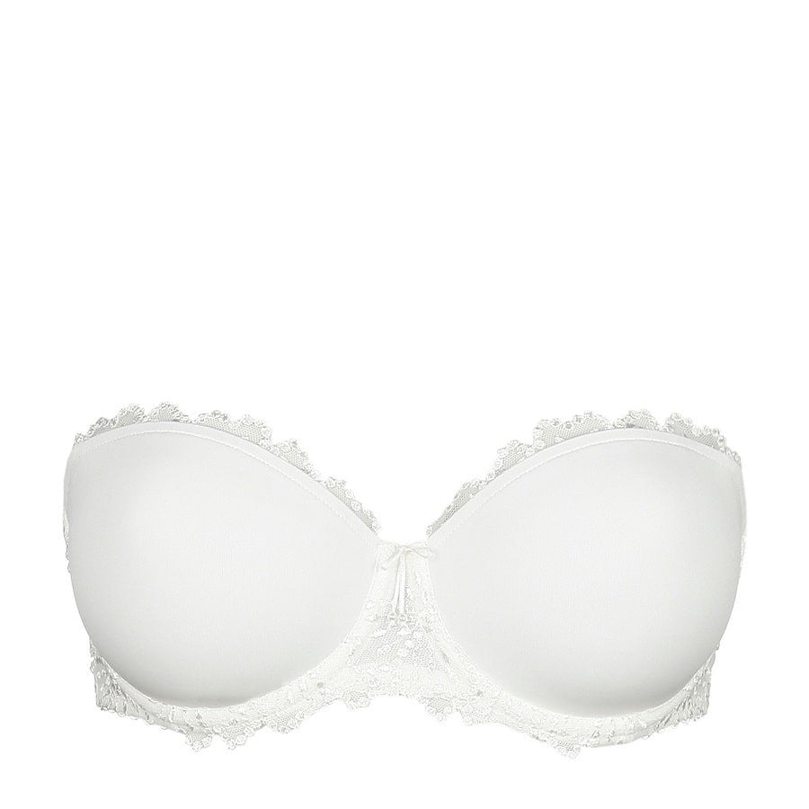 Strapless balconette bra, underwired and padded, Jane, Marie Jo. Bridal special.